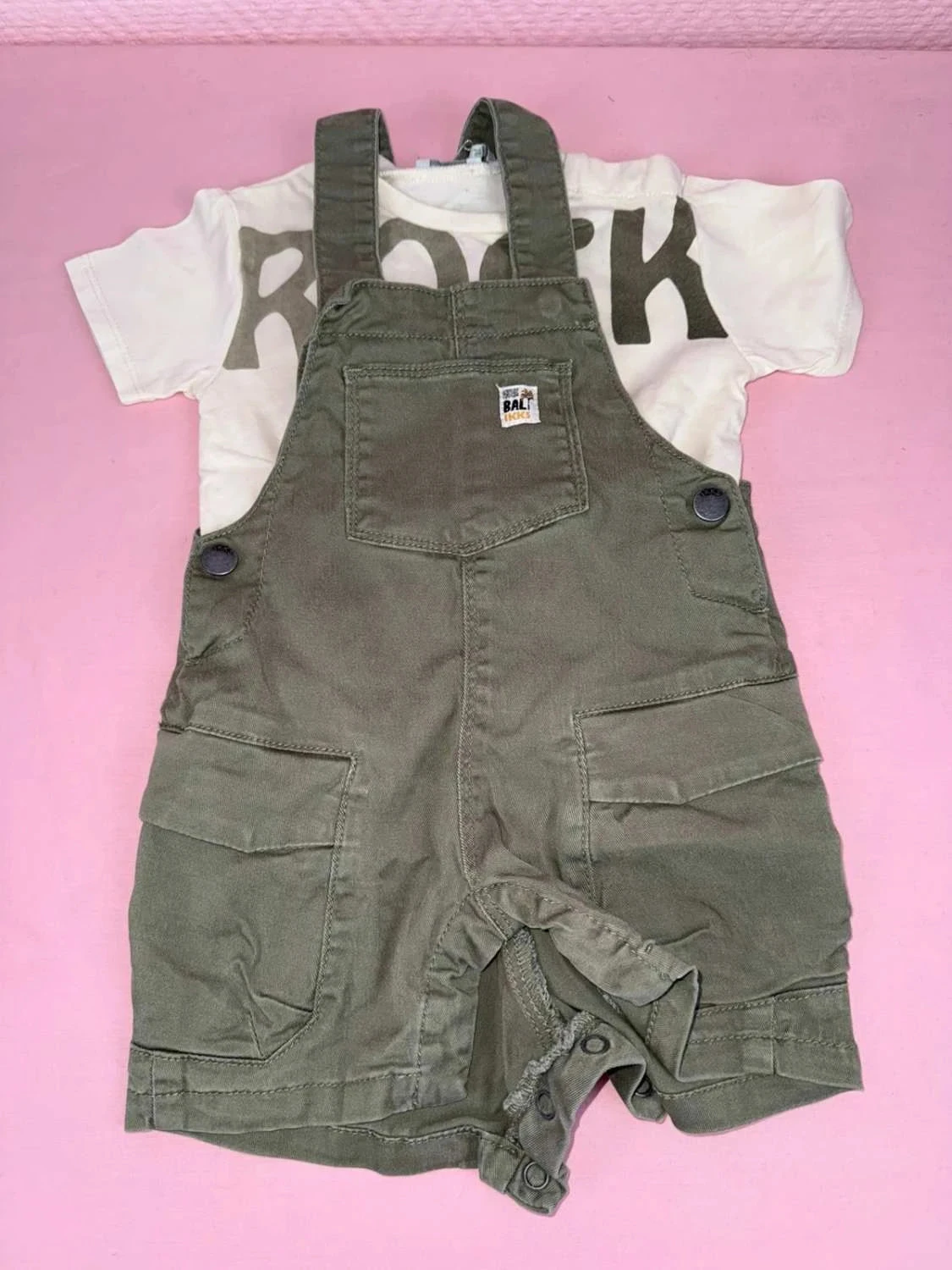 Set, boy, ikks 12 months jumpsuit with T-shirt – photo 3